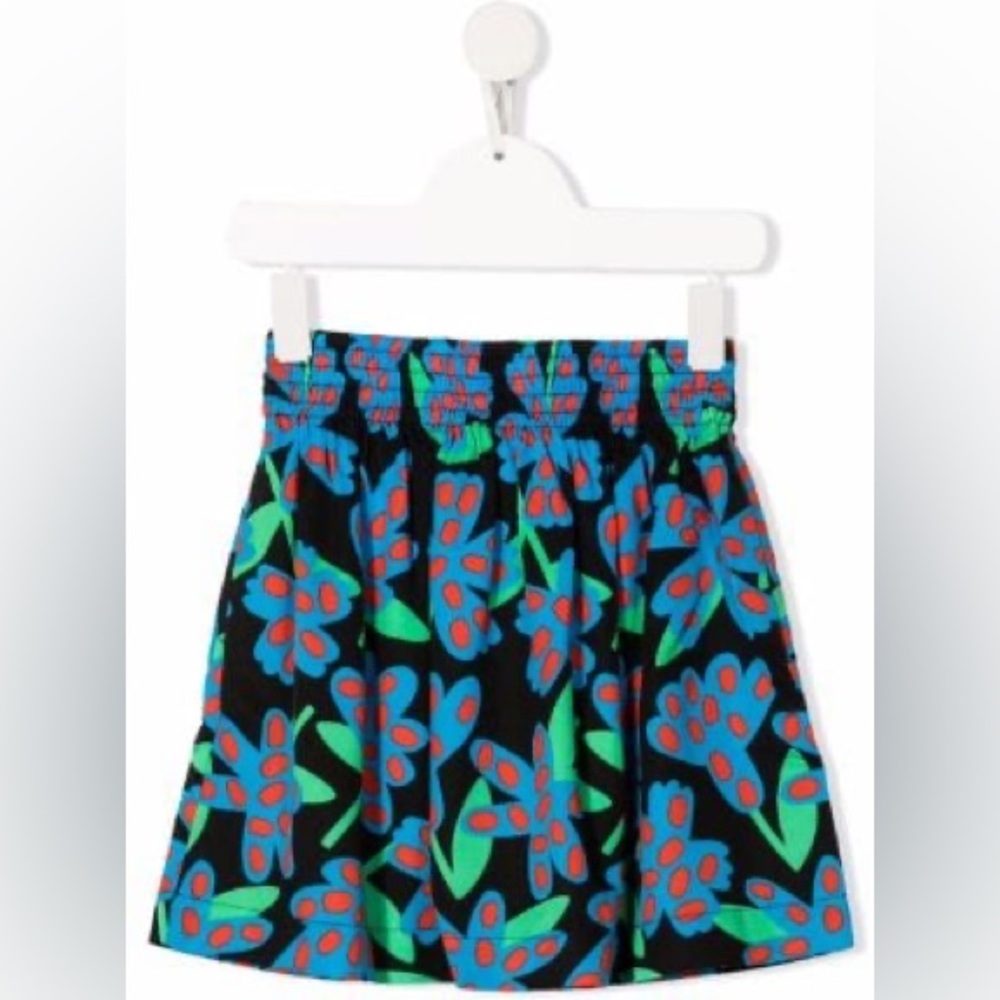 Stella McCartney Kids Spotty flowers-print mini skirt 14